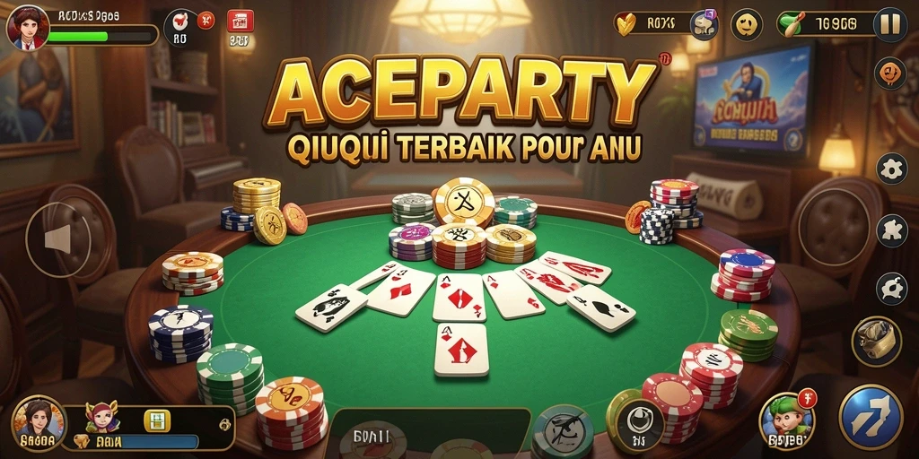 Tampilan gameplay QiuQiu di ACEPARTY yang seru.