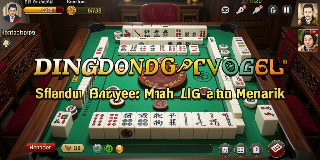 Screenshot gameplay DINGDONGTOGEL menampilkan aksi seru permainan Mahjong.