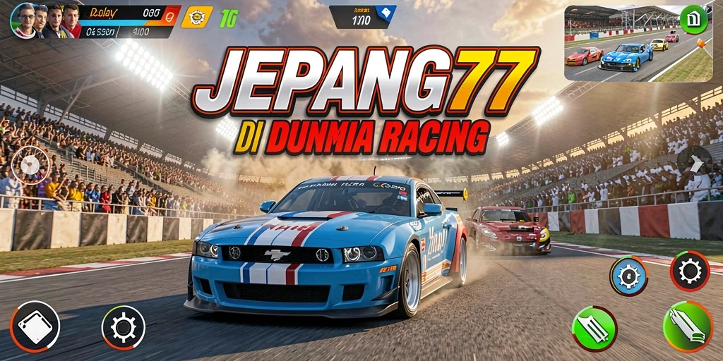 Screenshot gameplay JEPANG77 menampilkan balapan yang seru dan mendebarkan.