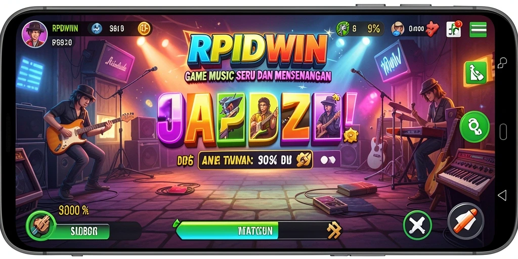 Tampilan gameplay RPIDWIN yang penuh warna dan energik.