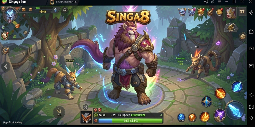 Tampilan gameplay seru dan menarik dalam SINGA8.