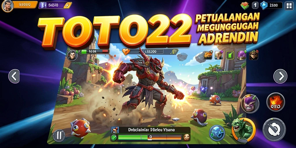 Screenshot gameplay TOTO22 menampilkan aksi petualangan yang mendebarkan.